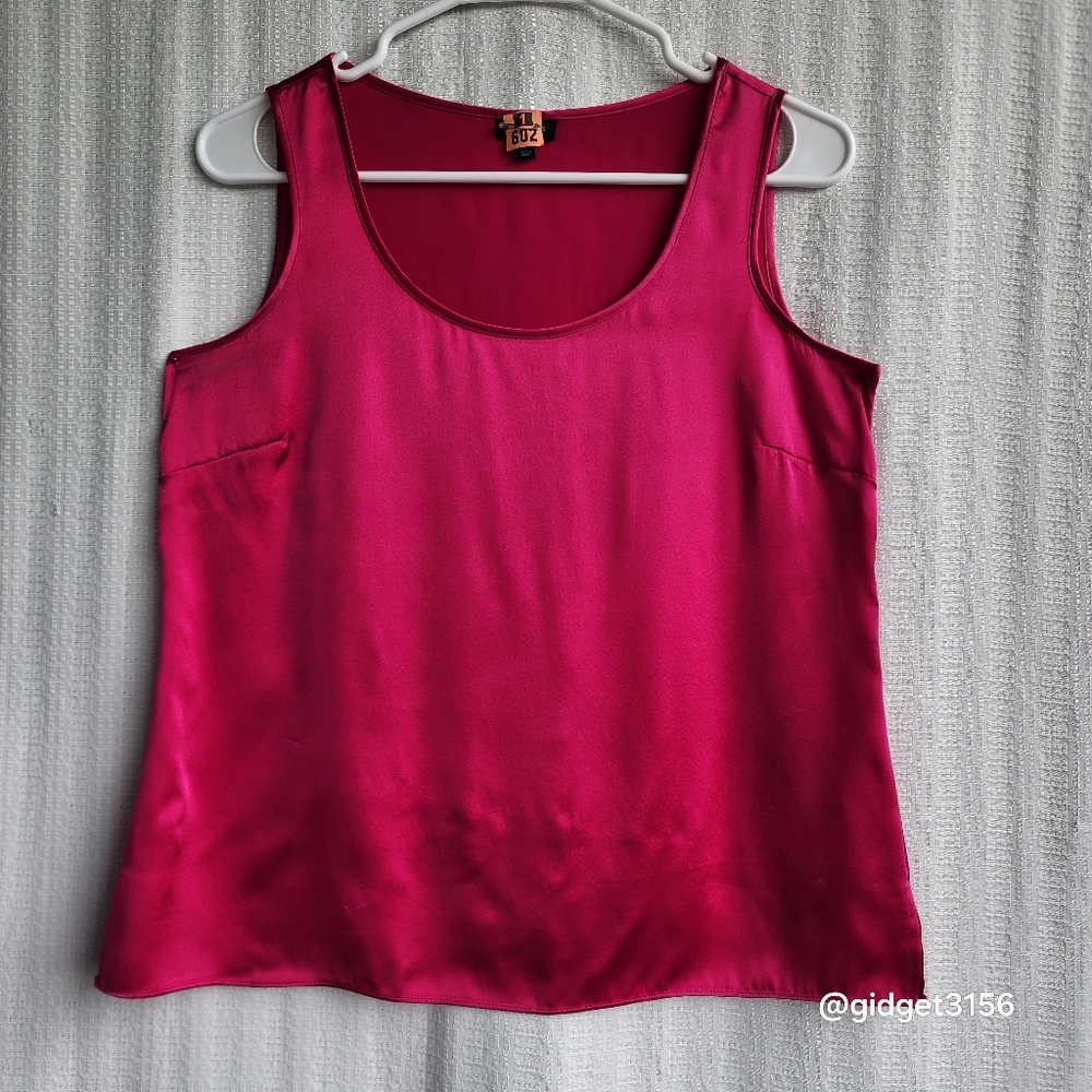 EUC  VINTAGE MAGENTA 100% SILK CAMISOLE BY TALBOTS - SIZE 6 PETITE